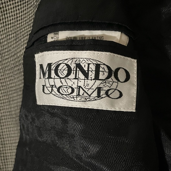 Vintage Mondo Uomo Black and White Checkered Blazer - Picture 4 of 14